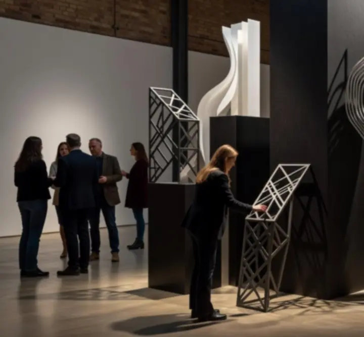 Immersive installation by LOOP & FORM LTD during an exhibition opening